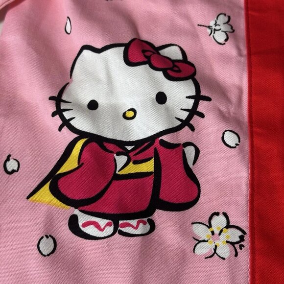 Hello Kitty Girls Japanese Kimono - Pink and Red - Size 3 Top- See Measurements - Picture 4 of 10
